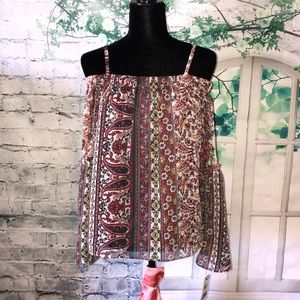 NEW⭐️ Beautiful BOHO BCX Long Sleeve Blouse